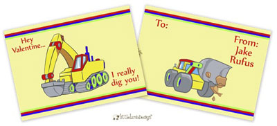 Little Lamb - Valentine's Day Exchange Cards (Construction Truck) Little Lamb - Valentine's Day Exchange Cards (Construction Truck)